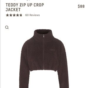 Skims crop jacket xxs expresso NWT